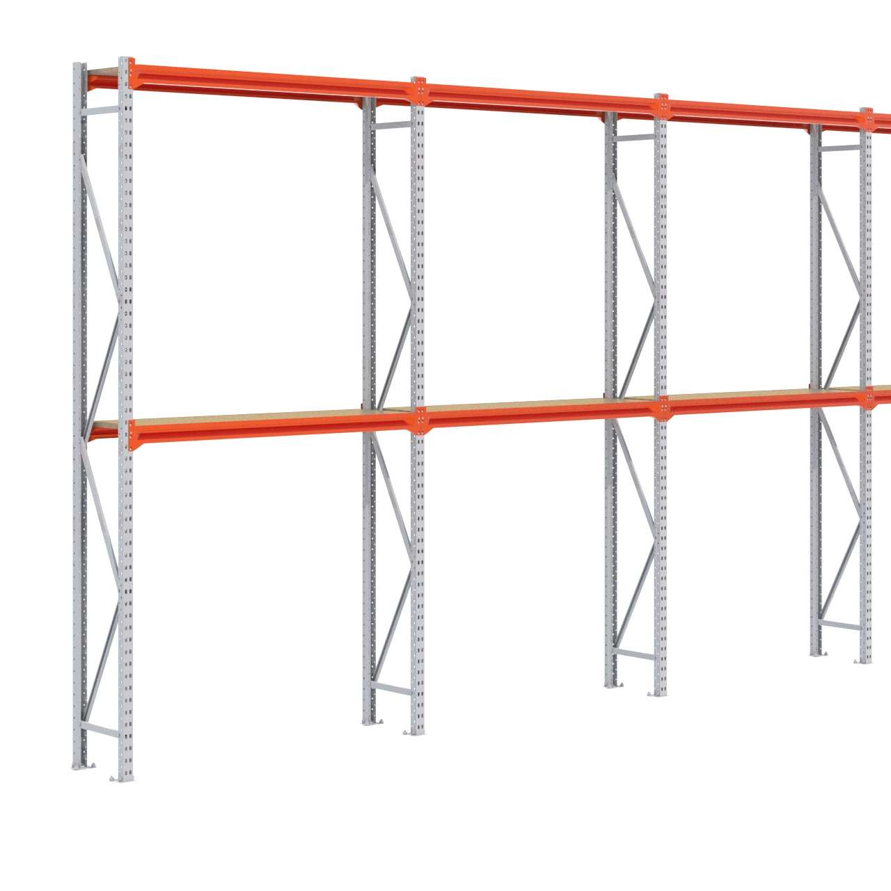 Grootvakstelling 3.000 mm x 6.300 mm x 400 mm (HxLxD) - 2 niveaus GALVA