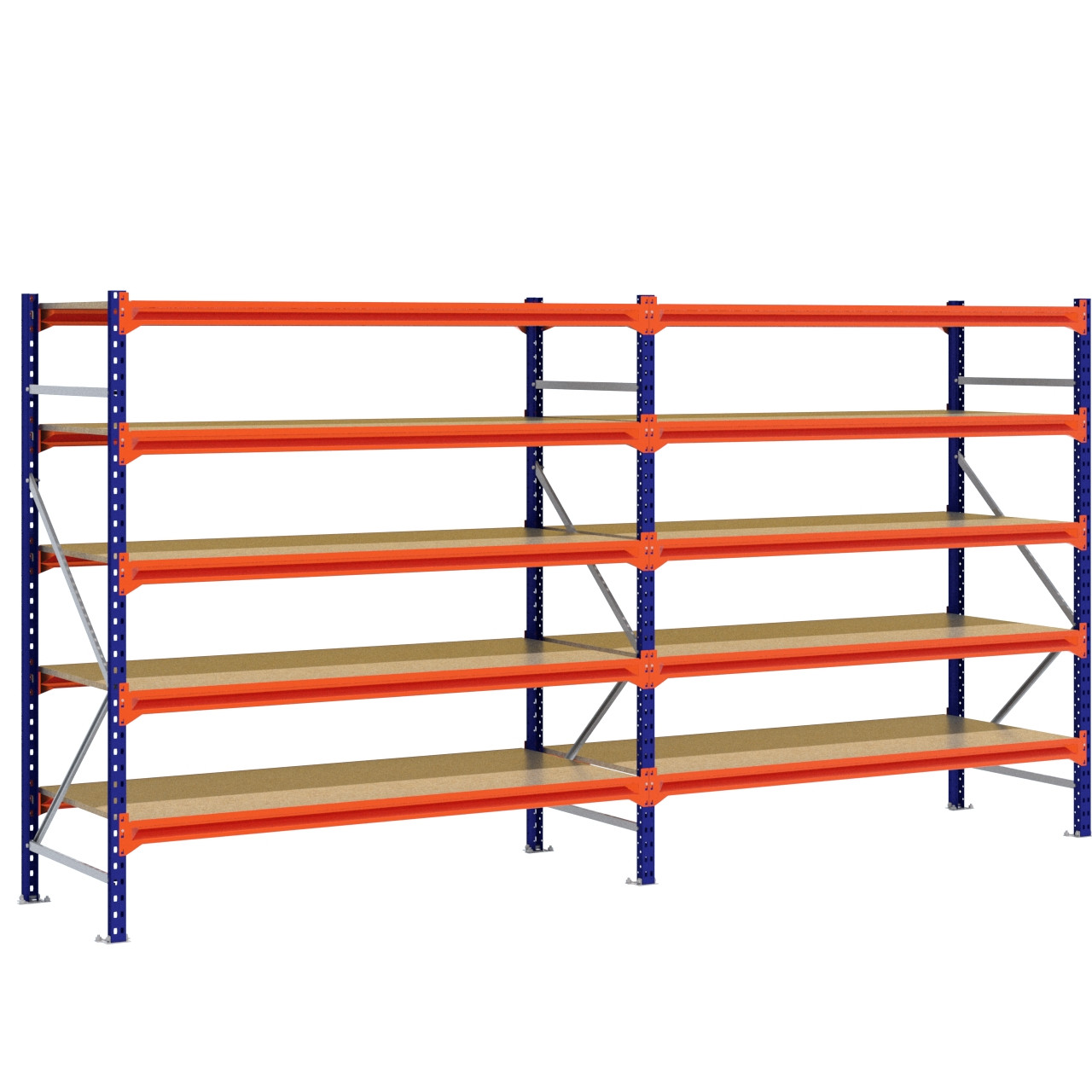 Grootvakstelling 2.000 mm x 3.900 mm x 800 mm (HxLxD) - 5 niveaus (Liggers: 1.850 mm)