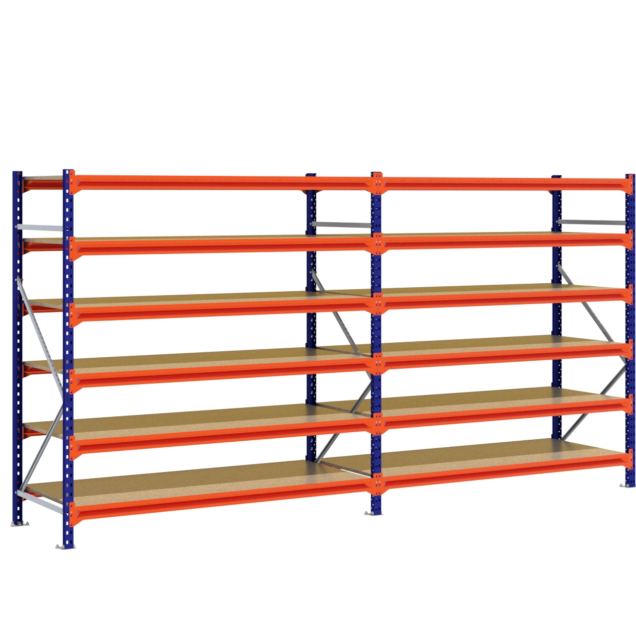 Grootvakstelling 2.000 mm x 3.900 mm x 800 mm (HxLxD) - 6 niveaus (Liggers: 1.850 mm)