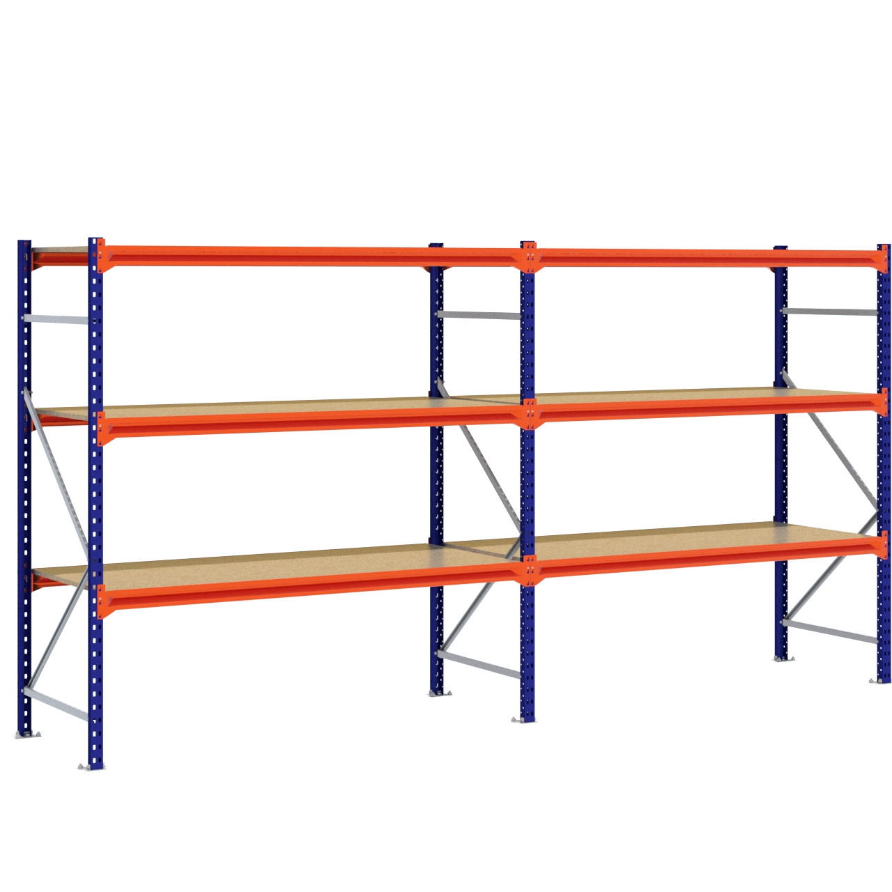 Grootvakstelling 2.000 mm x 3.900 mm x 800 mm (HxLxD) - 3 niveaus (Liggers: 1.850 mm)