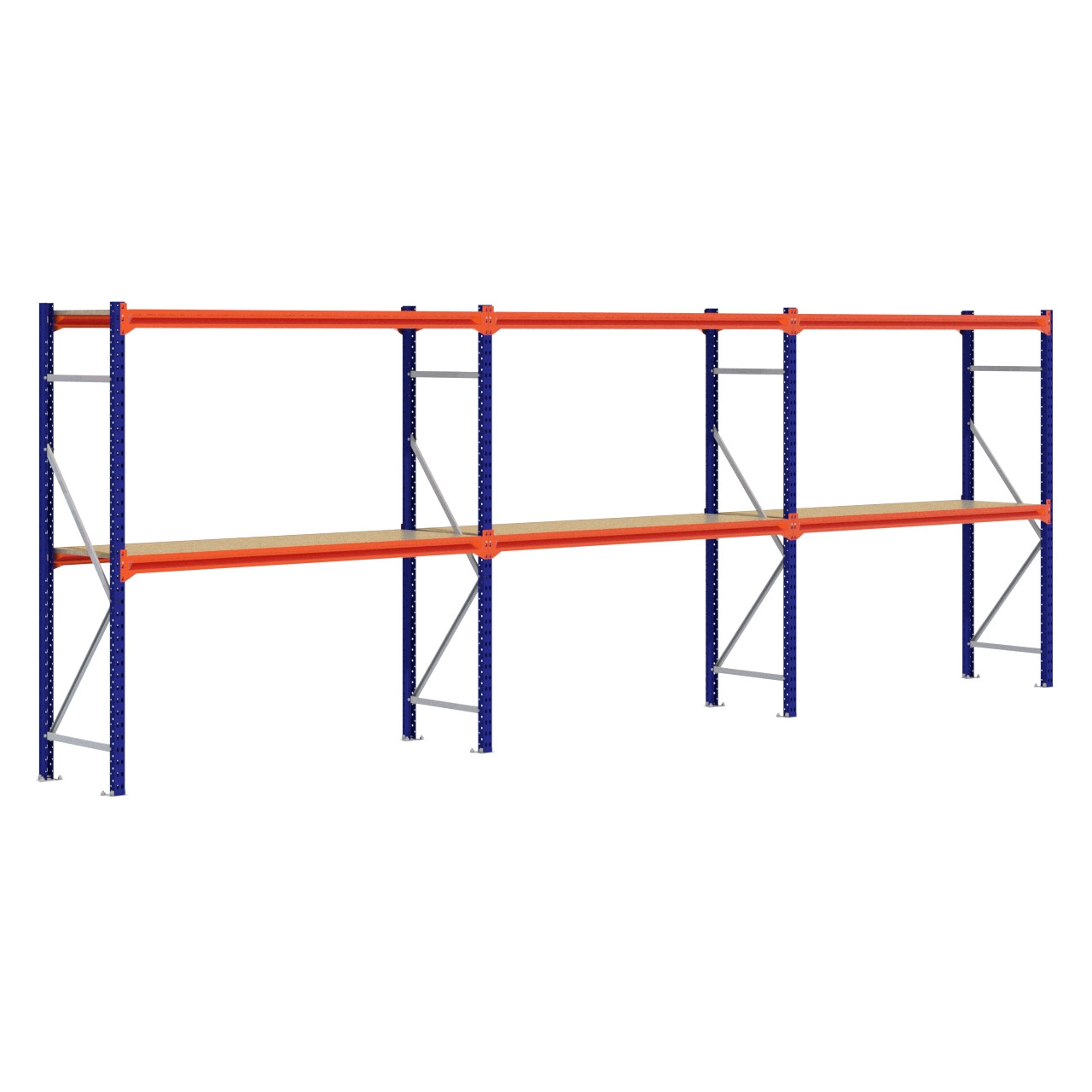 Grootvakstelling 2.000 mm x 5.800 mm x 600 mm (HxLxD) - 2 niveaus