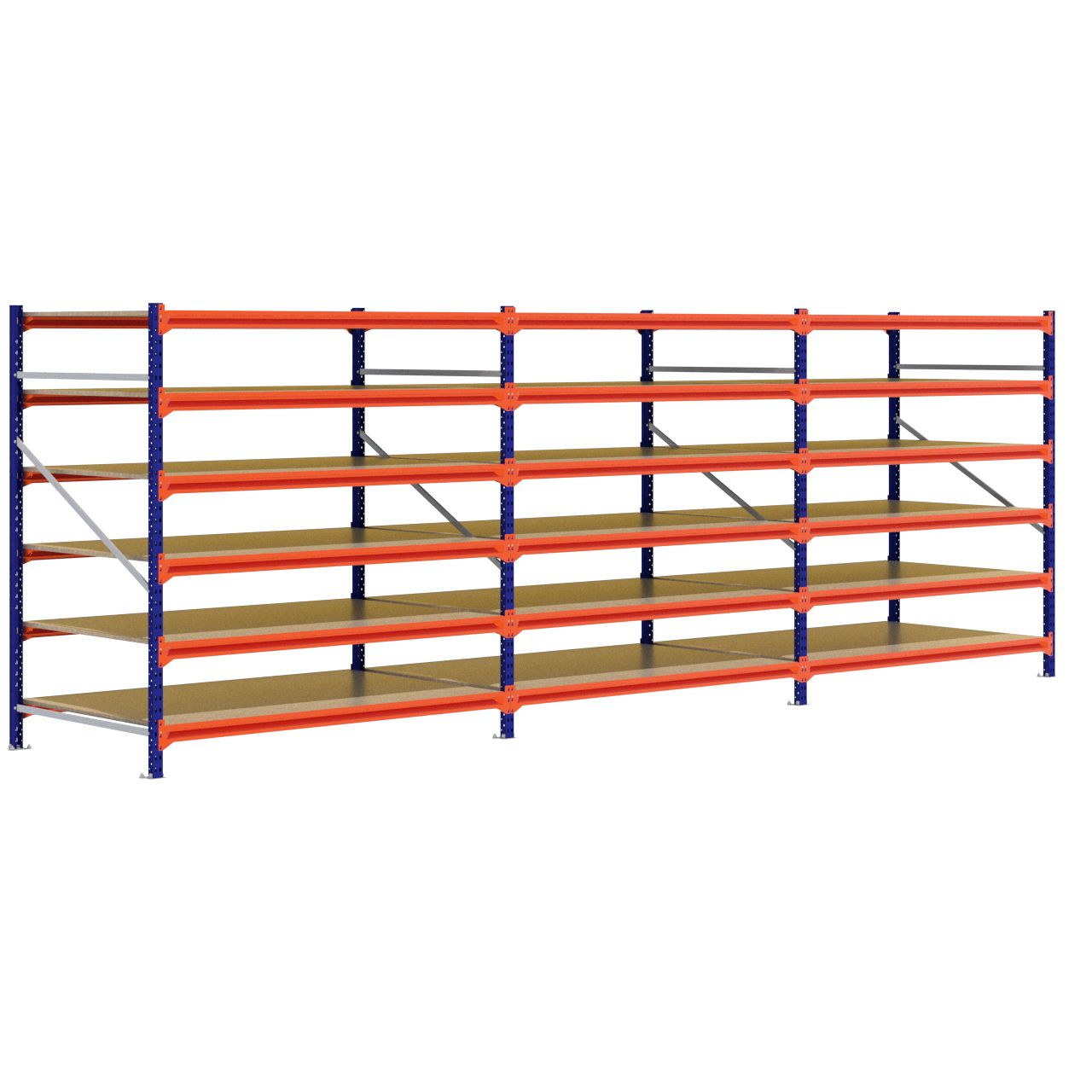 Grootvakstelling 2.000 mm x 5.800 mm x 1.200 mm (HxLxD) - 6 niveaus