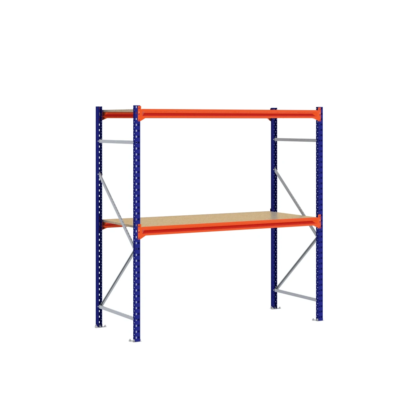 Grootvakstelling 2.000 mm x 2.000 mm x 800 mm (HxLxD) - 2 niveaus (Liggers: 1.850 mm)