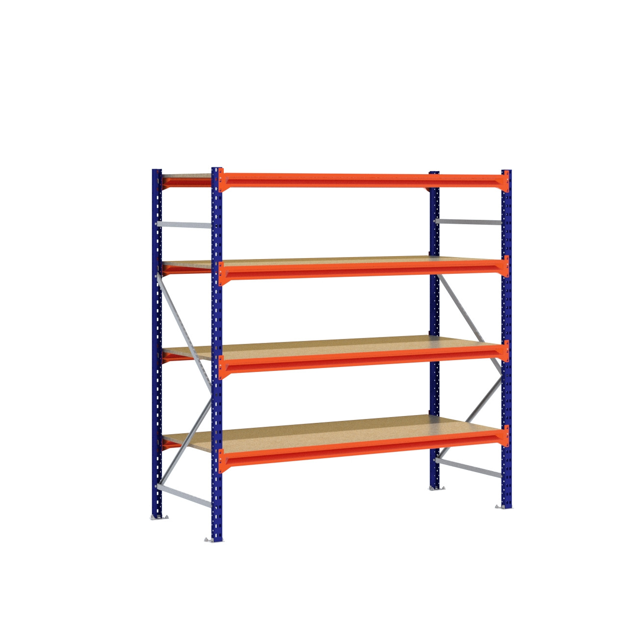 Grootvakstelling 2.000 mm x 2.000 mm x 800 mm (HxLxD) - 4 niveaus (Liggers: 1.850 mm)