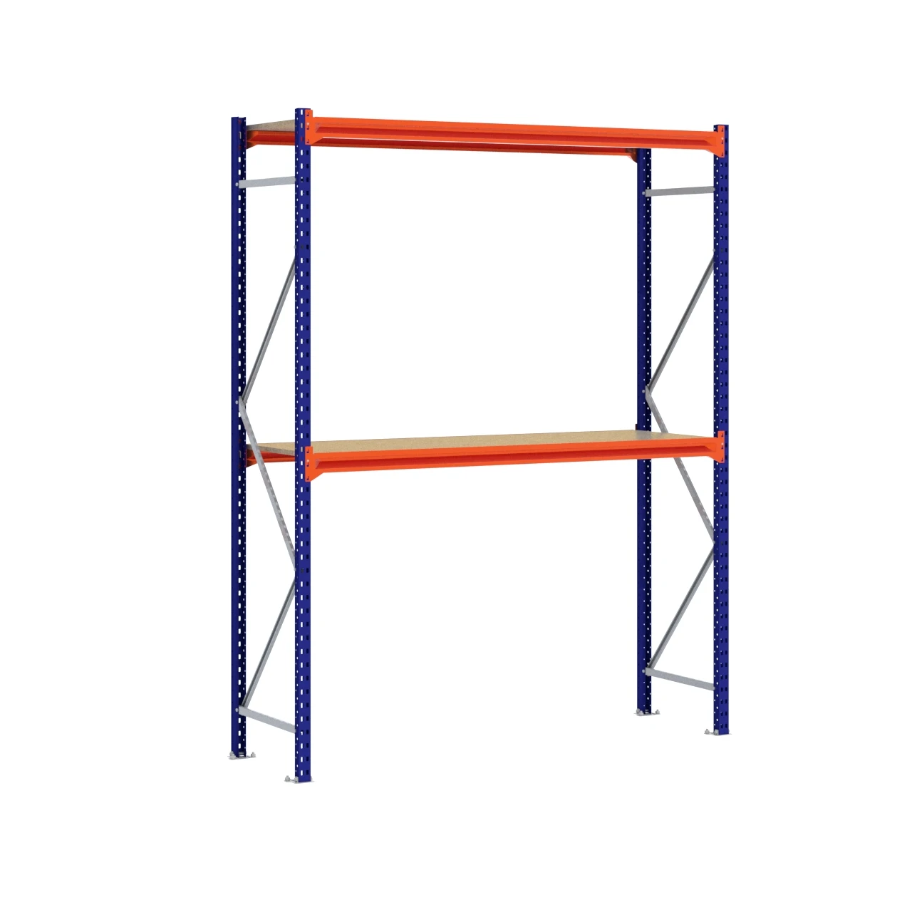 Grootvakstelling 2.500 mm x 2.000 mm x 600 mm (HxLxD) - 2 niveaus (Liggers: 1.850 mm)