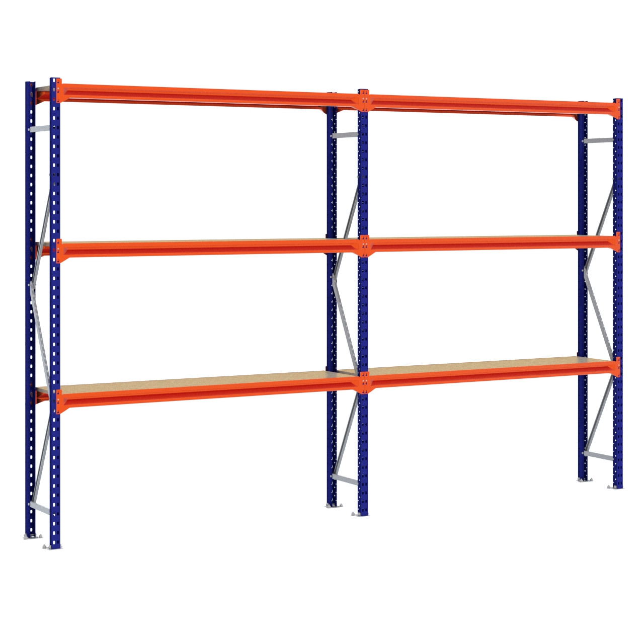Grootvakstelling 2.500 mm x 3.900 mm x 400 mm (HxLxD) - 3 niveaus (Liggers: 1.850 mm)