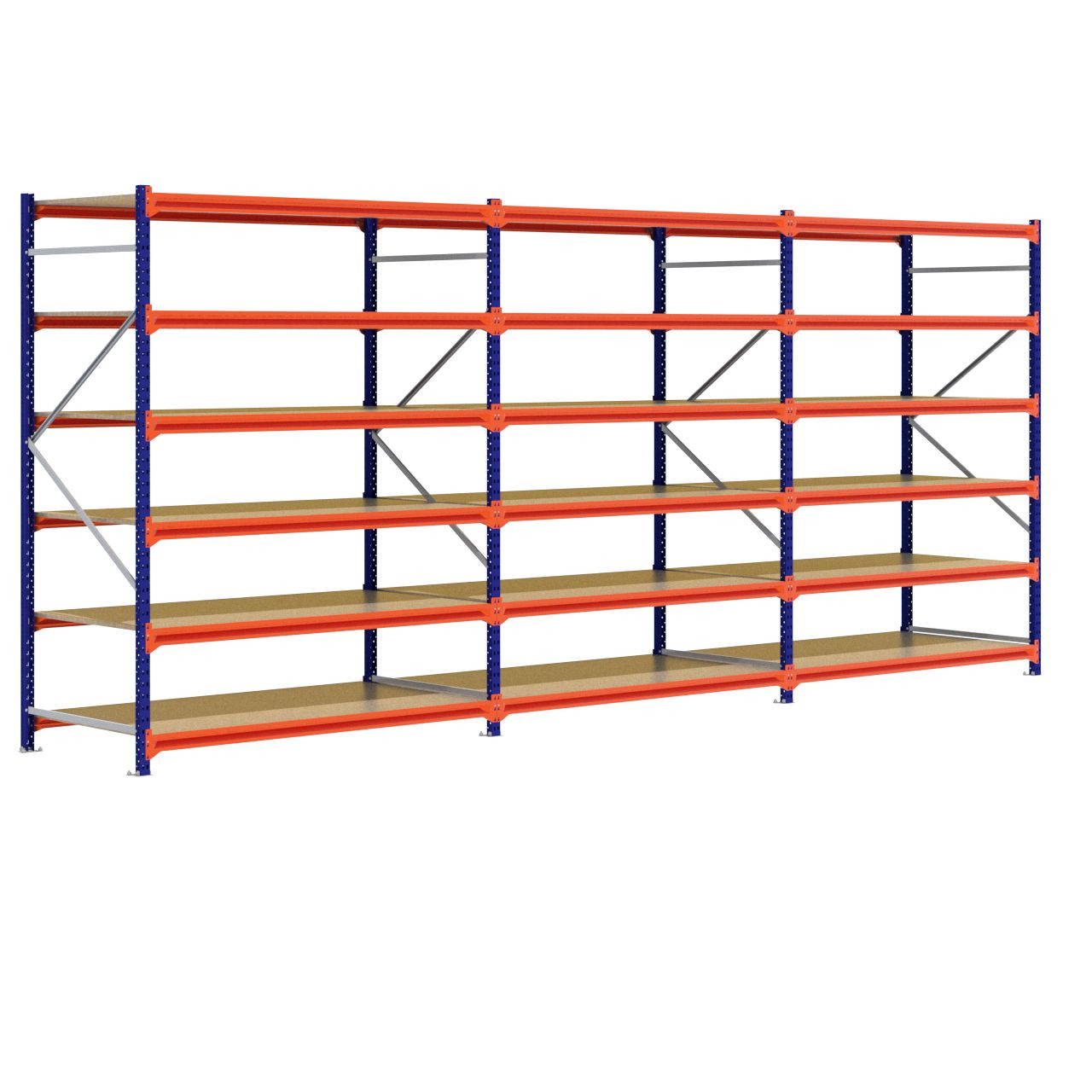 Grootvakstelling 2.500 mm x 5.800 mm x 1.000 mm (HxLxD) - 6 niveaus
