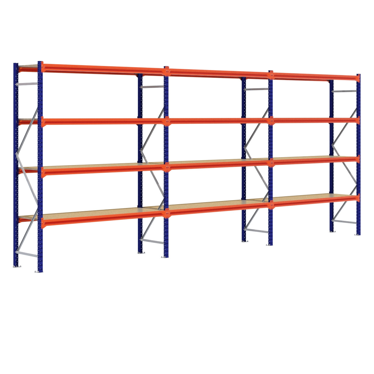 Grootvakstelling 2.500 mm x 5.800 mm x 600 mm (HxLxD) - 4 niveaus