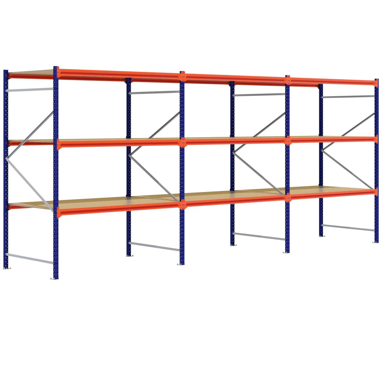Grootvakstelling 2.500 mm x 5.800 mm x 1.200 mm (HxLxD) - 3 niveaus