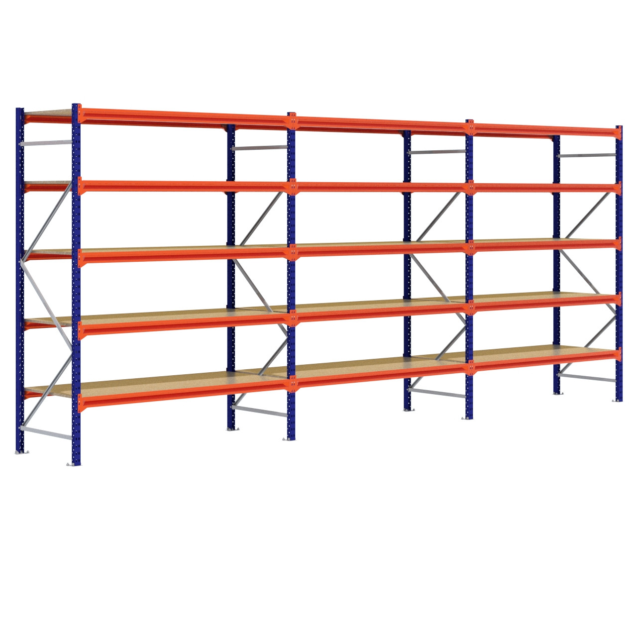 Grootvakstelling 2.500 mm x 5.800 mm x 800 mm (HxLxD) - 5 niveaus