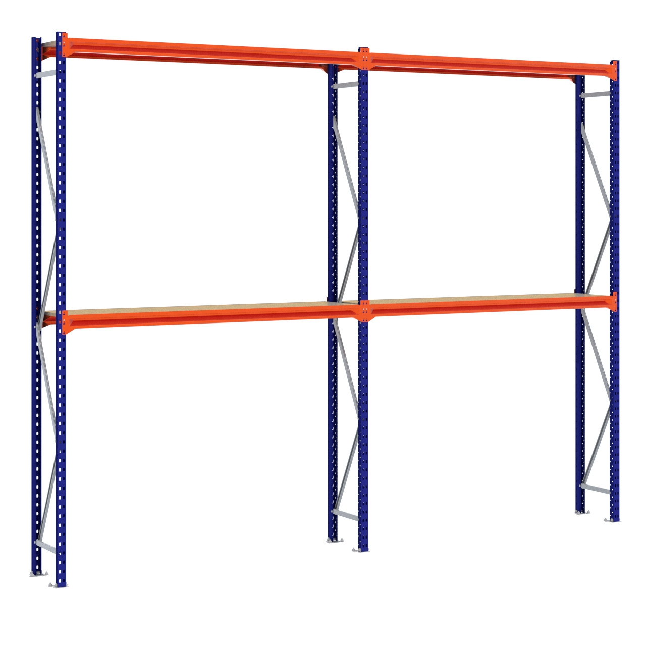Grootvakstelling 3.000 mm x 3.900 mm x 400 mm (HxLxD) - 2 niveaus (Liggers: 1.850 mm)