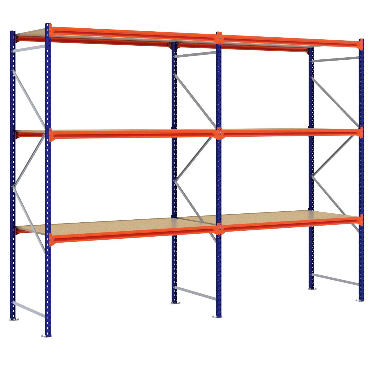 Grootvakstelling 3.000 mm x 3.900 mm x 1.000 mm (HxLxD) - 3 niveaus (Liggers: 1.850 mm)
