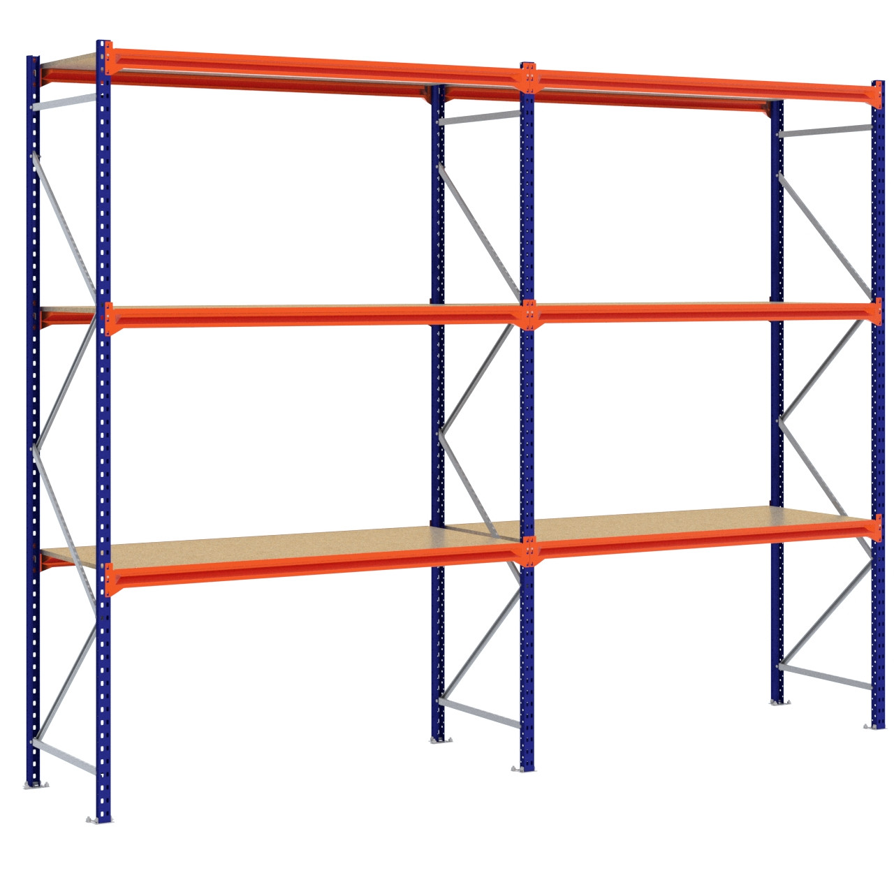 Grootvakstelling 3.000 mm x 3.900 mm x 800 mm (HxLxD) - 3 niveaus (Liggers: 1.850 mm)