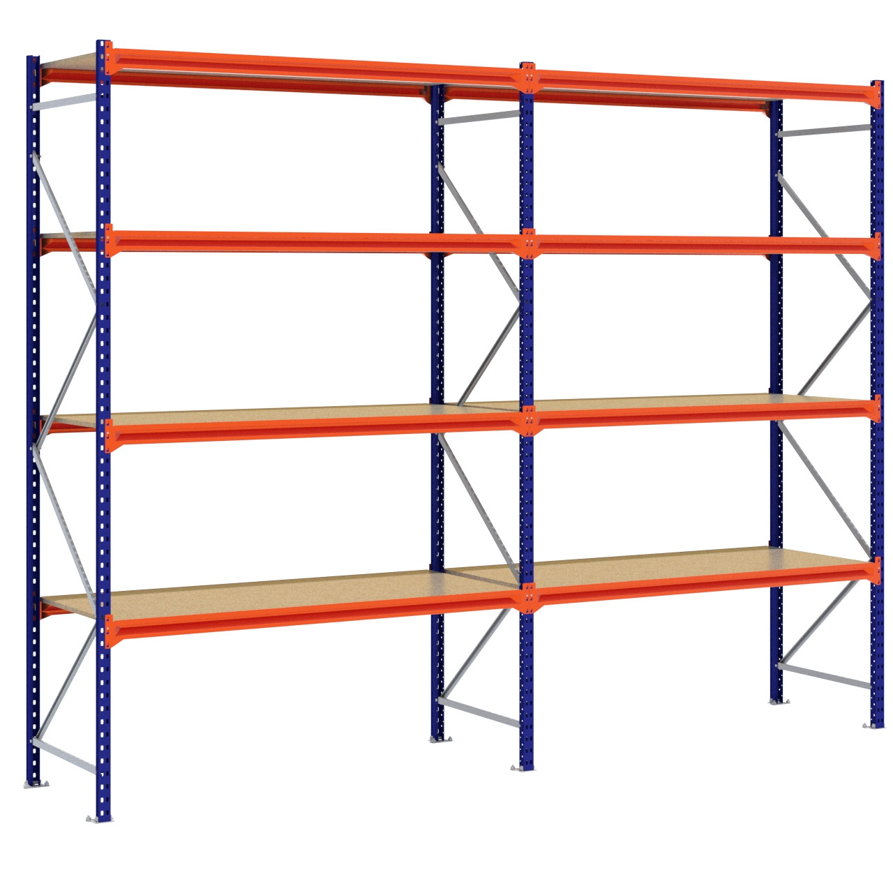 Grootvakstelling 3.000 mm x 3.900 mm x 800 mm (HxLxD) - 4 niveaus (Liggers: 1.850 mm)
