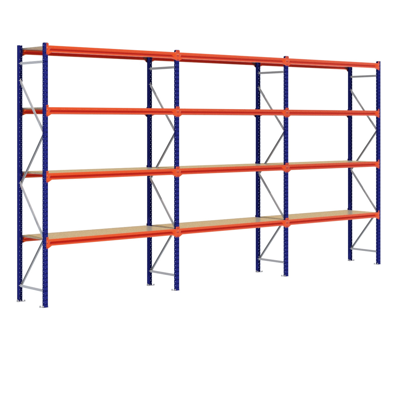 Grootvakstelling 3.000 mm x 5.800 mm x 600 mm (HxLxD) - 4 niveaus