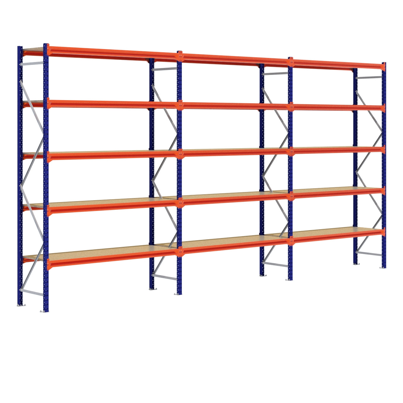 Grootvakstelling 3.000 mm x 5.800 mm x 600 mm (HxLxD) - 5 niveaus