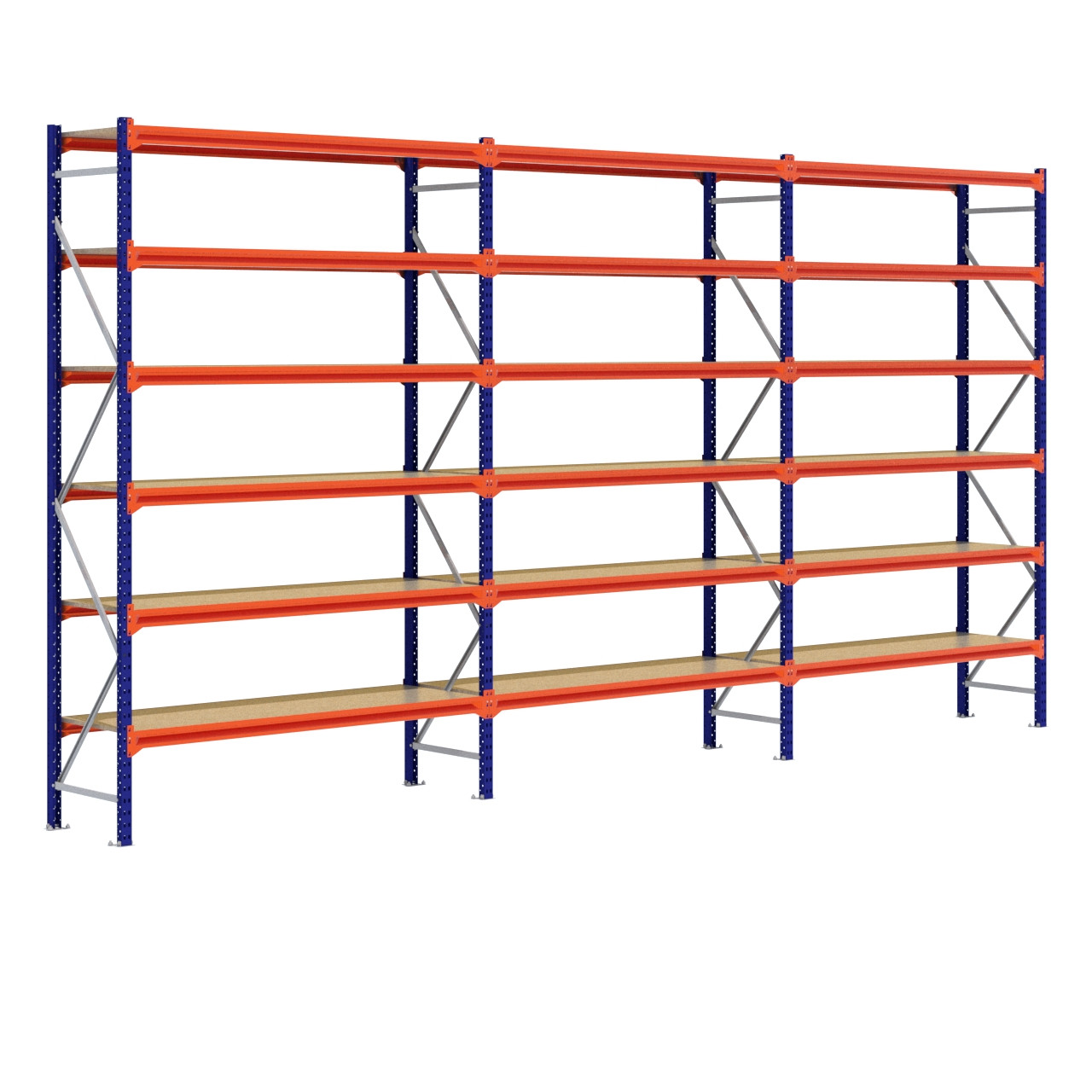 Grootvakstelling 3.000 mm x 5.800 mm x 600 mm (HxLxD) - 6 niveaus