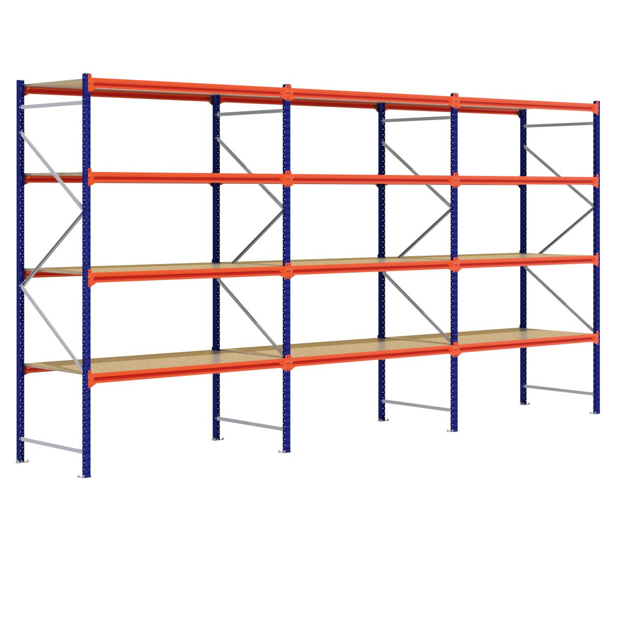Grootvakstelling 3.000 mm x 5.800 mm x 1.000 mm (HxLxD) - 4 niveaus