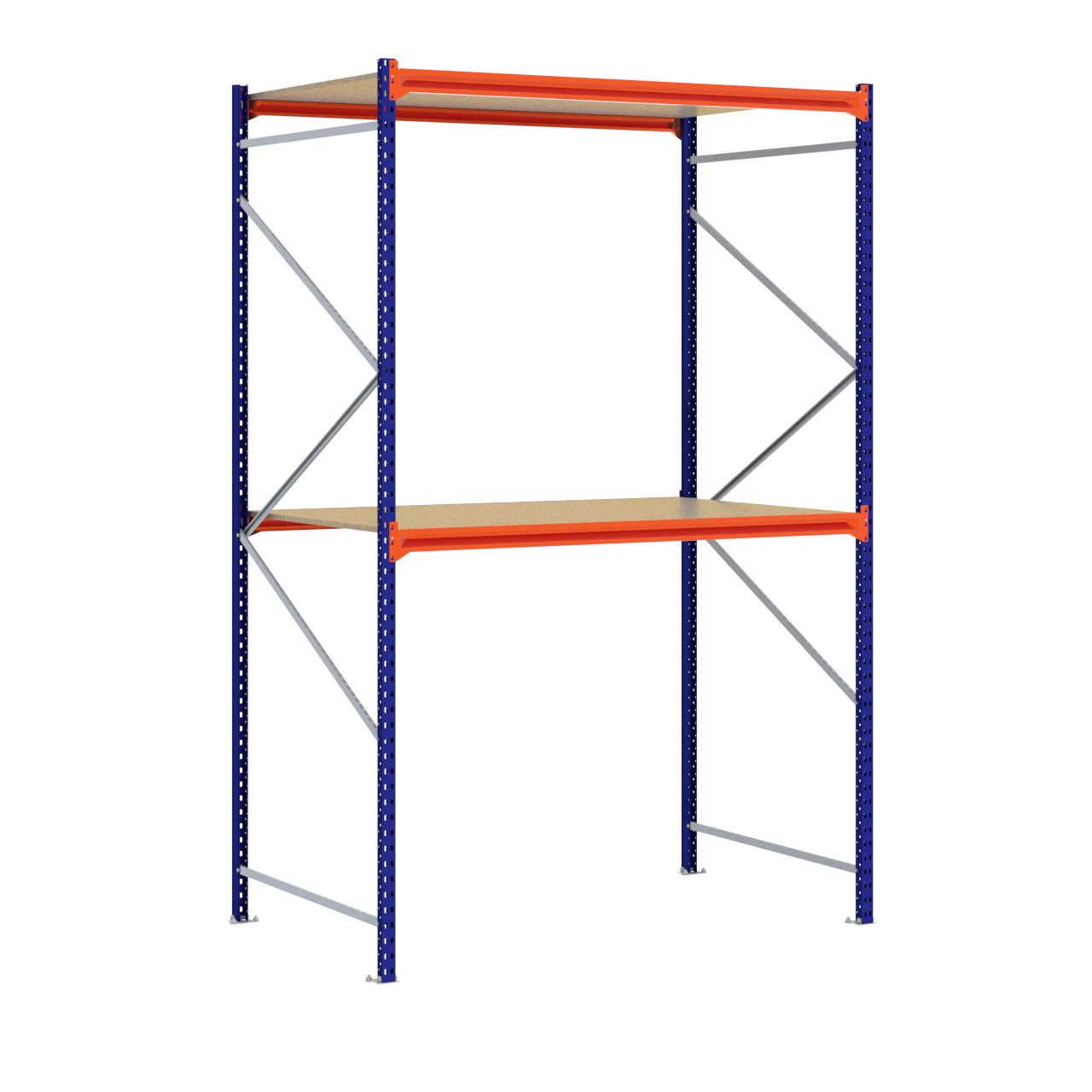 Grootvakstelling 3.000 mm x 2.000 mm x 1.200 mm (HxLxD) - 2 niveaus (Liggers: 1.850 mm)
