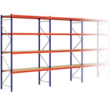 SCHULTE Regalwelt Stellingkast Montagesysteem Basis- En Aanbouwrek Metaal Wit, 2300x2400x350 Mm 12 Planken