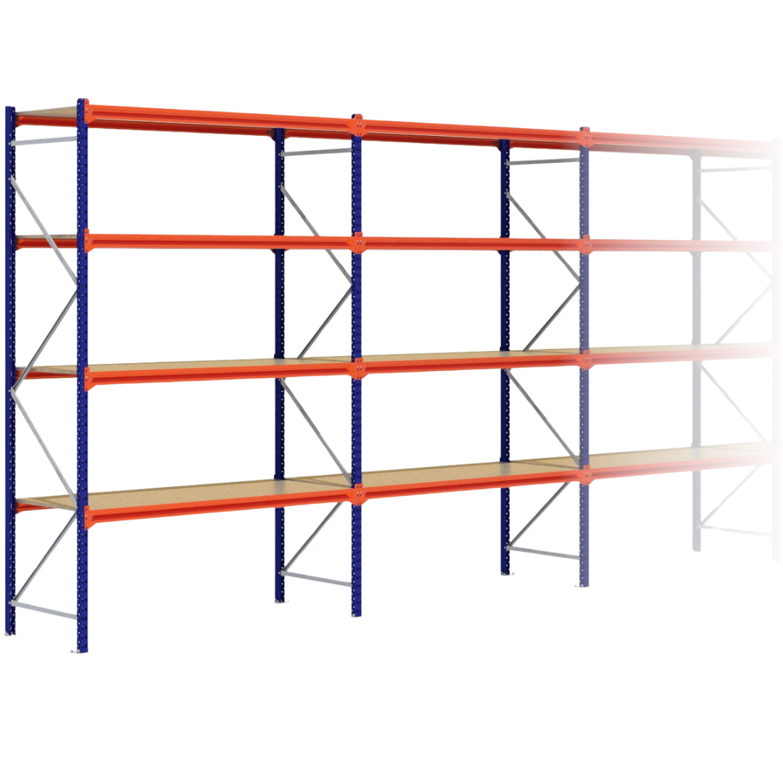 Simon Rack Scaffale Metallo Garage e 3 Ripiani, Capacità di Carico 150 kg e Punto di Flessione