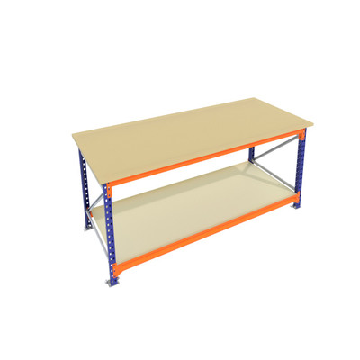 Werkbank & Inpaktafel vast model - Blauw - Zelf samenstellen - Werktafel Professioneel