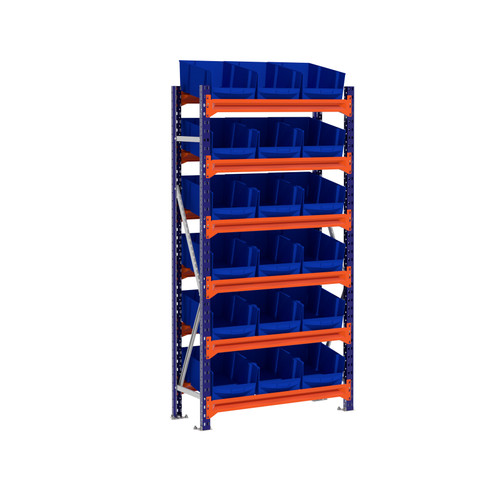 Bakkenkast Grootvakstelling - 200 x 40 x 105 cm (HxDxB) per sectie - 18 XL Bakken - 6 Niveaus!