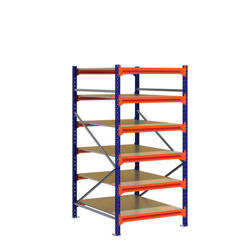 Grootvakstelling 2.000 mm x 1.000 mm x 1.200 mm (HxLxD) - 6 niveaus