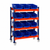 Bakkenkast op wielen - 150x40x105 cm (HxDxB) - 12 XL bakken - Bakkenwagen smal