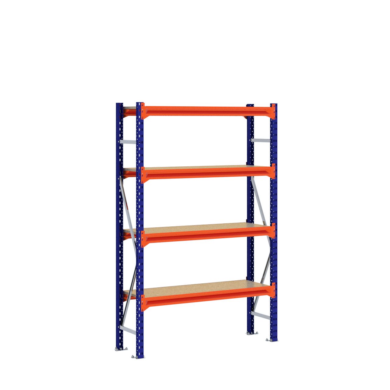 Grootvakstelling 2.000 mm x 1.300 mm x 400 mm (HxLxD) - 4 niveaus