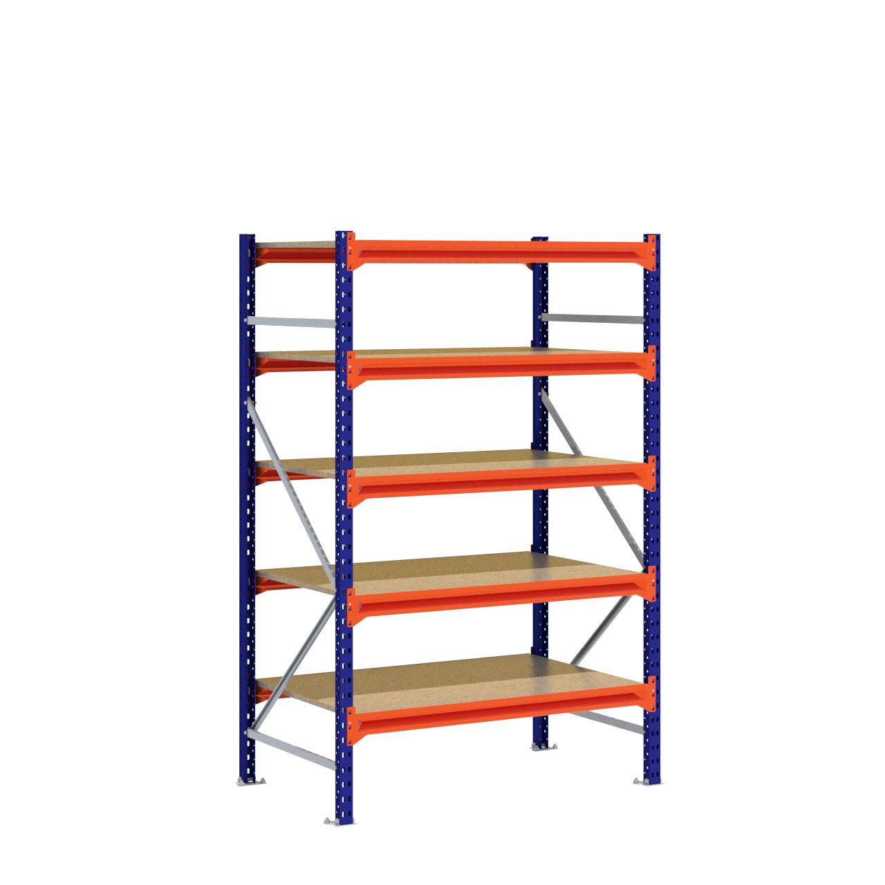 Grootvakstelling 2.000 mm x 1.300 mm x 800 mm (HxLxD) - 5 niveaus