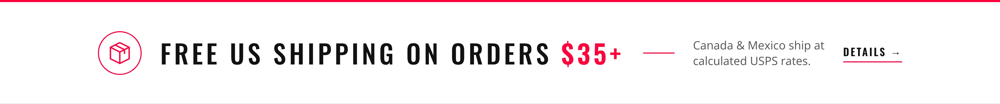 Free US shipping on orders over $35