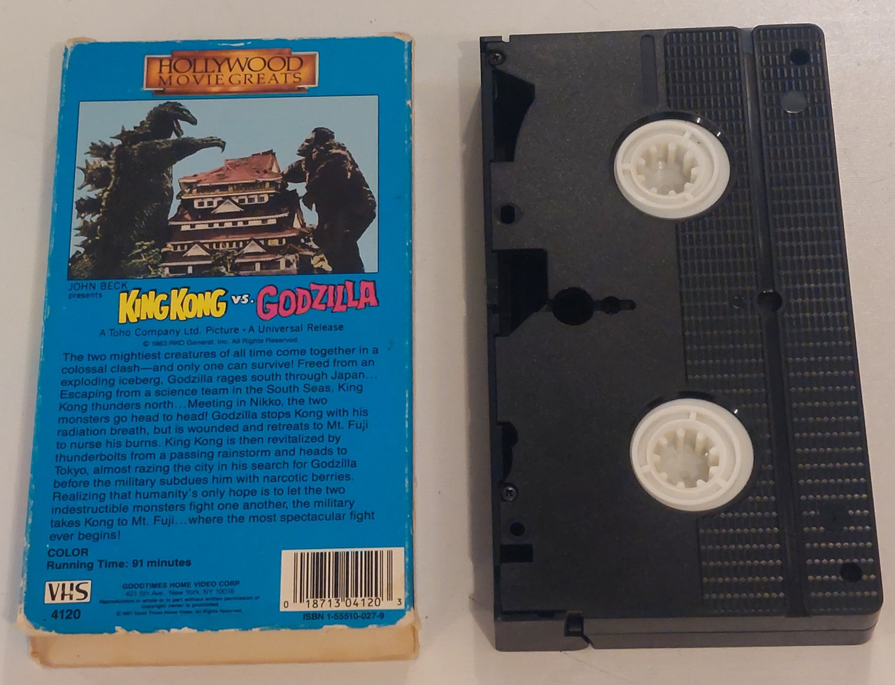 King Kong VS Godzilla VHS Video