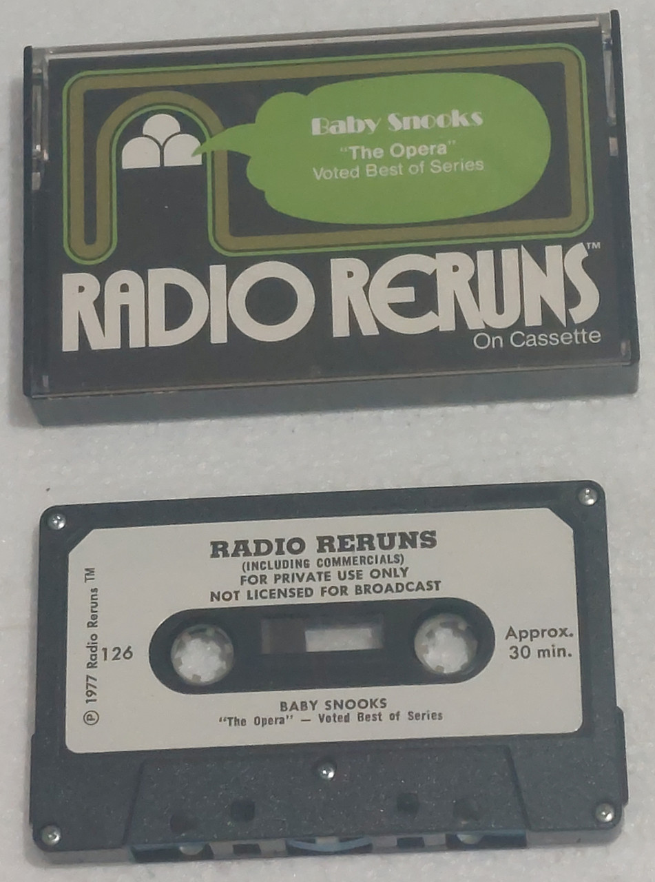 Radio Reruns Radio Reruns Baby Snooks The Opera Cassette Tape radio Comedy