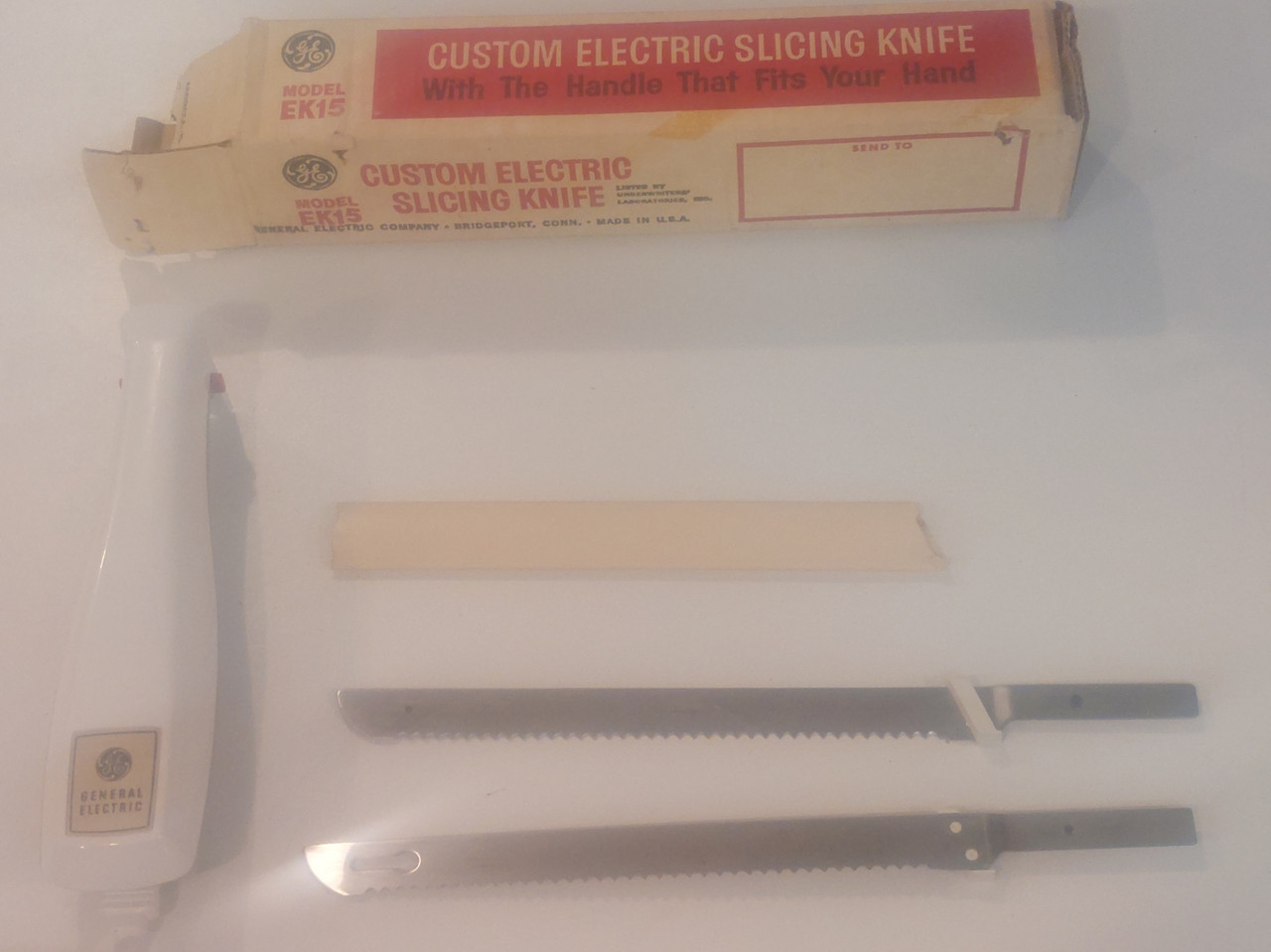 Vintage Black & Decker Electric Slicing Knife EK15D Stainless Steel Blade  TESTED 