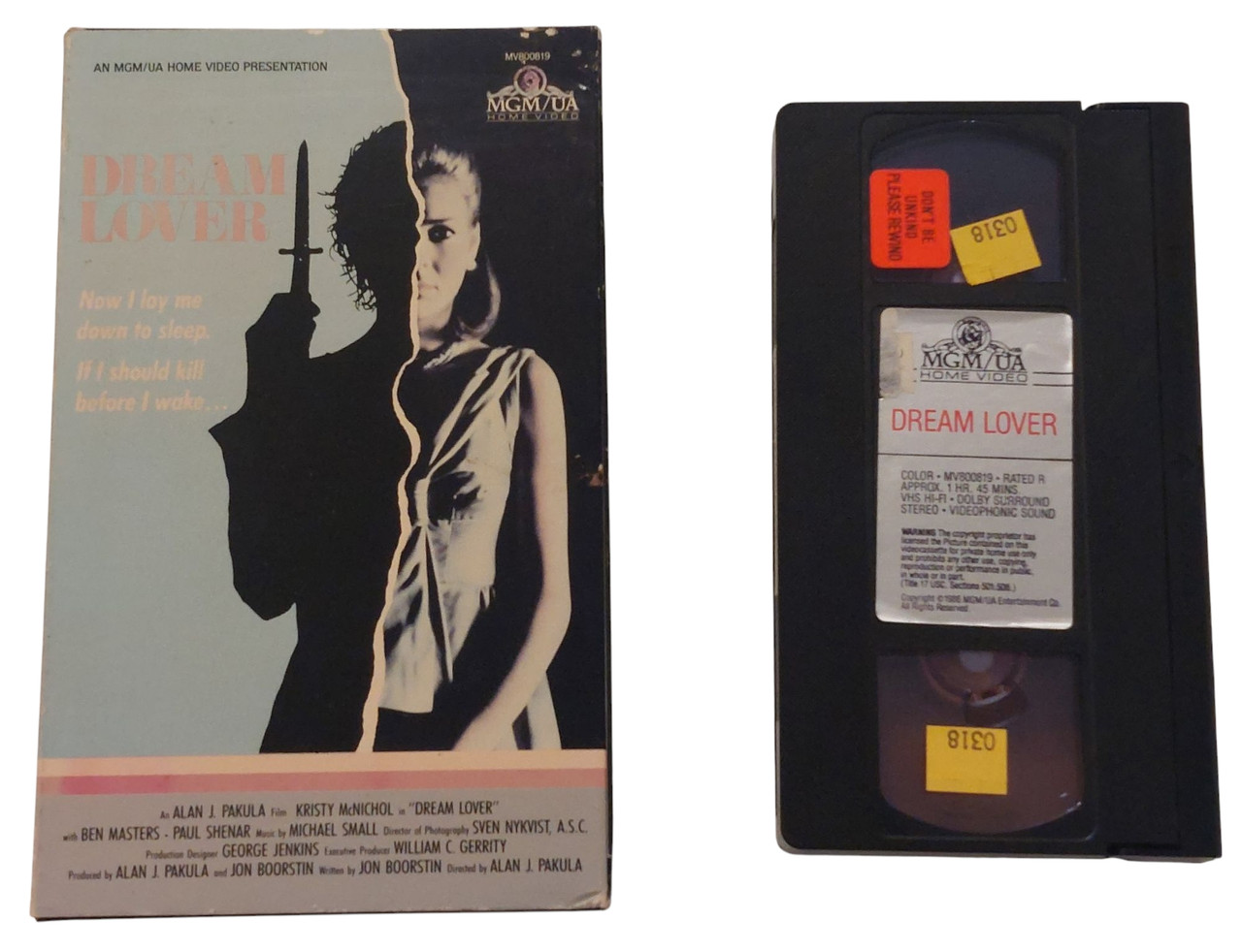 Dream Lover MGM UA VHS Big Box Horror stars Ben Masters Paul