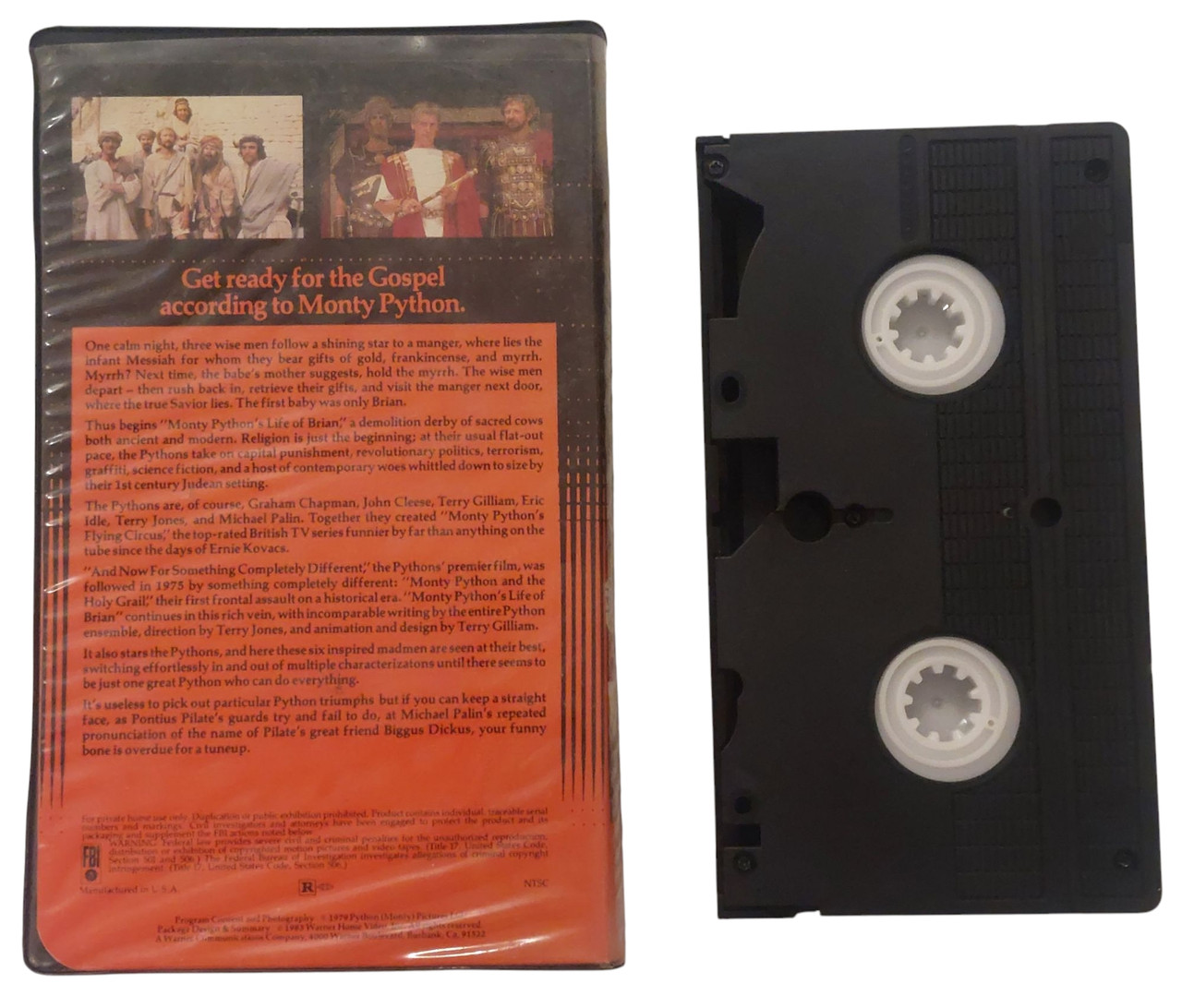 Monty Python's Life of Brian Warner Home Video VHS Clamshell Case