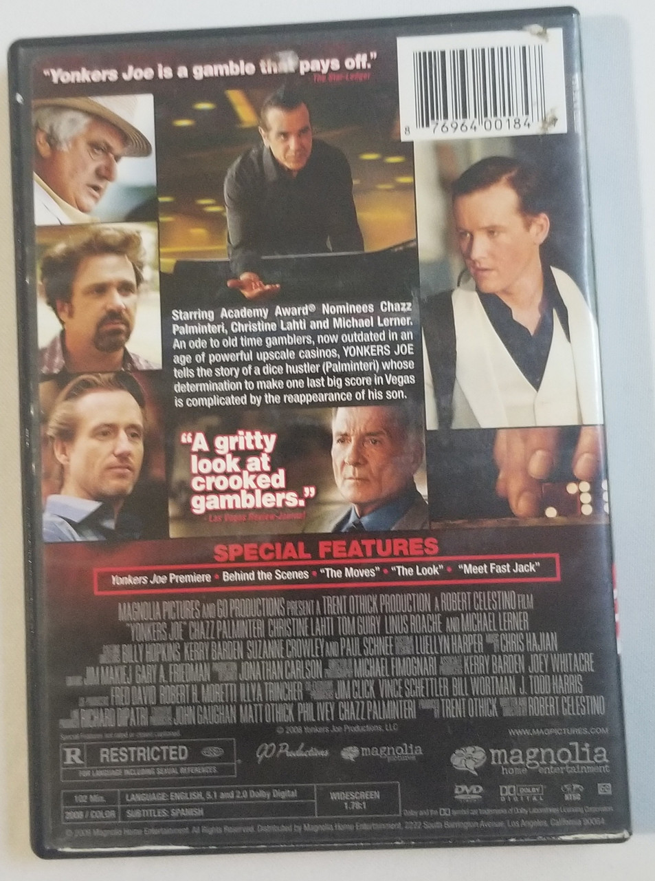 Yonkers Joe DVD movie Stars Chazz Palminteri & Christine Lanti