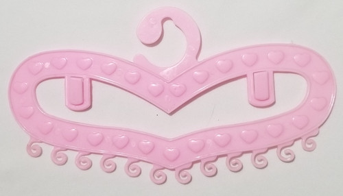 Small heart design pink toddler or doll clothes hanger Unique main picture of it