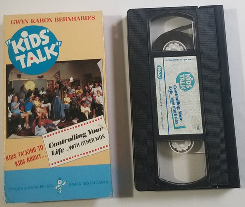 Kids Talk Gwyn Bernhard VHS Controlling Your Life Rare front of sleeve and video