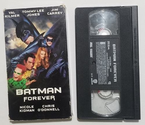 Batman Forever VHS Movie stars Val Kilmer front of the sleeve and video