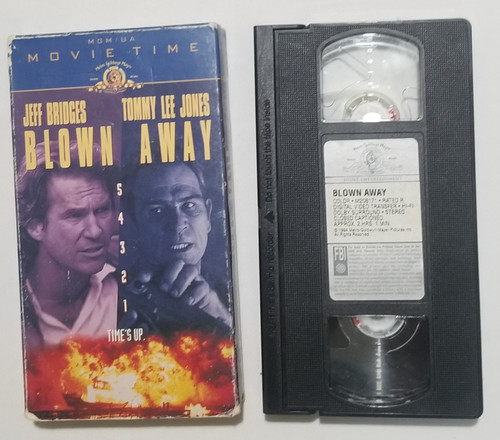 Blown Away VHS Movie Time tape and sleeve front shown.