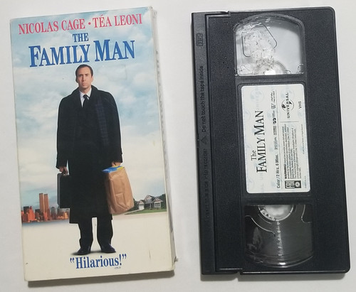 The Family Man VHS Movie Stars Nicolas Cage front of sleeve and video