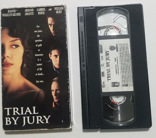 Trial by Jury VHS Movie stars Joanne Whalley Kilmer front of sleeve and video