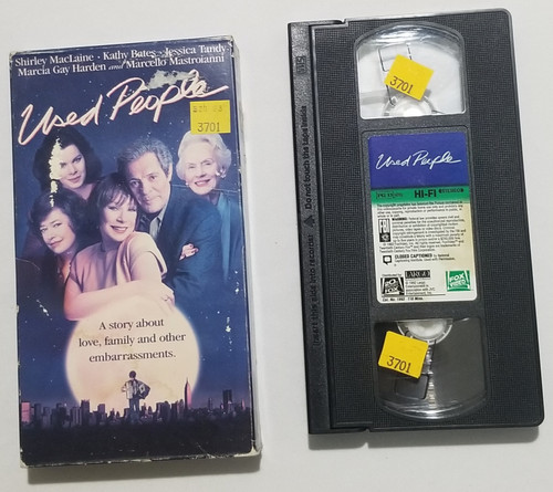 Used People VHS Movie stars Shirley Maclaine front of sleeve and video