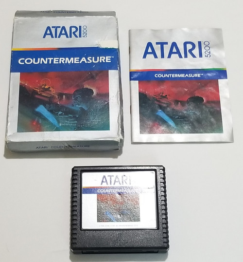 Countermeasure Atari 5200 no controller overlay game instruction book and box