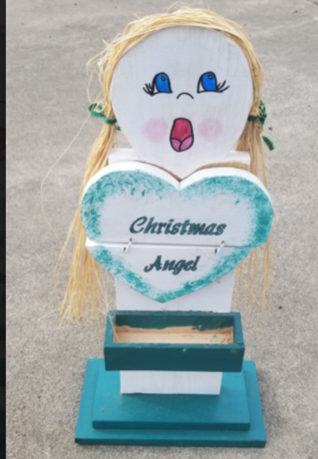Christmas Angel wood with small box Cute main picture Christmas Angel wood with small box Cute main picture