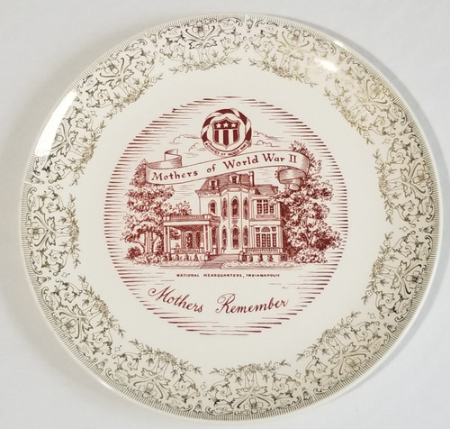 Mothers of World War II 2 Mothers Remember National Headquarters Indianapolis IN Commemorative Plate main picture Mothers of World War II 2 Mothers Remember National Headquarters Indianapolis IN Commemorative Plate main picture