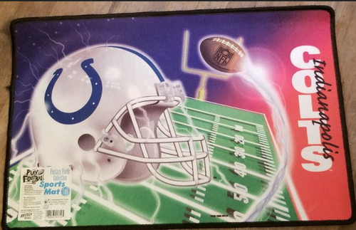 Indianapolis Colts NFL door mat throw rug less stains front of mat