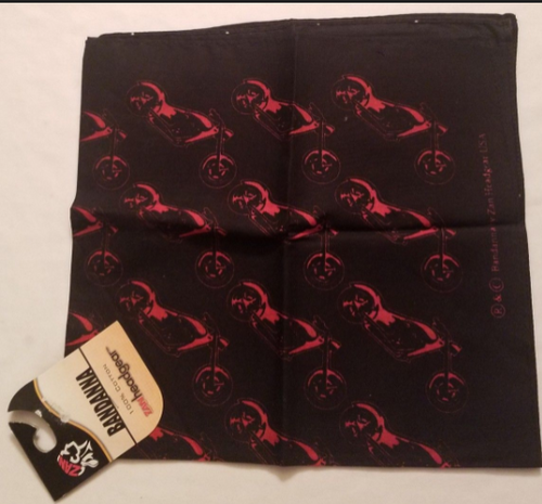 Zan Headgear Bandana Red Motorcycle design main picture of it. Zan Headgear Bandana Red Motorcycle design main picture of it.